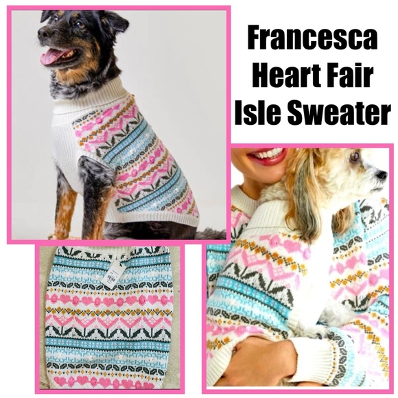 Francesca Heart Fair Isle Sweater - Picture 1 of 9